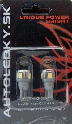 LED izzó TRUCK T10/W5W 24V fehér pár