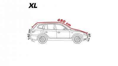 4CARS Autóponcho jégverés ellen - pamut bélés - SUV XL