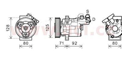 kompresor klimatizace 1.6i, 1.5DCi