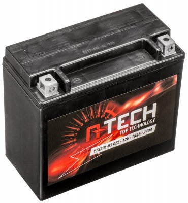12V akkumulátor, YTX20L-BS, 18Ah, 270A, karbantartásmentes GEL 175x87x155, A-TECH (gyárilag aktiválva)