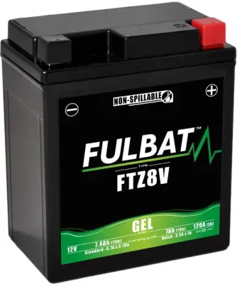 Batéria 12V, YTZ8V SLA, 7,4Ah, 120A, bez údržbová MF AGM 114x71x131 FULBAT (aktivovaná vo výrobe)