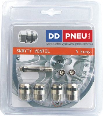 Rejtett ezüst szelepek ALU felnire – 4 db-os készlet