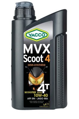 YACCO motorový olej polosyntetický MVX SCOOT 4T 10W40 1l