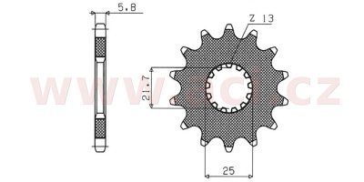 lánckerék a másodlagos 520-as láncokhoz, SUNSTAR (15 fog)