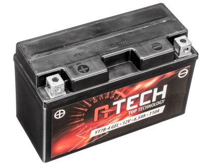 12V akkumulátor, YT7B-4, YT7B-BS GEL, 12V, 6,5Ah, 110A, karbantartásmentes GEL technológia 150x65x93 A-TECH (gyárilag aktiválva)