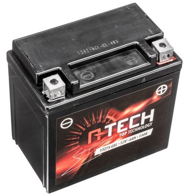 12V-os akkumulátor, YTZ7S GEL, 6Ah, 130A, karbantartásmentes GEL technológia 113x70x105, A-TECH (gyártáskor aktiválva)