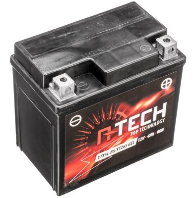 12V-es akkumulátor, YTX5L-BS/YTZ6S GEL, 4Ah, 80A, karbantartás nélküli GEL technológia 113x70x105, A-TECH (gyárilag aktiválva)
