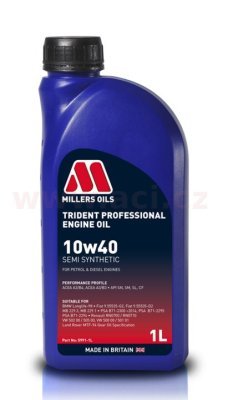 MILLERS OILS motorový olej polosyntetický Trident Professional 10w40 1l