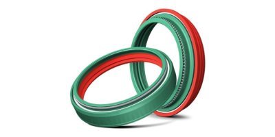 simering + porvédő az első villába (43 x 54 x 9 mm, Showa 43 mm, DC), SKF (zöld-piros)