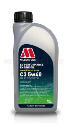 MILLERS OILS EE PERFORMANCE C3 5w40, teljesen szintetikus, 1 l