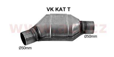 benzin katalizátor 3500 ccm-ig, 200hp, atipikus, ker. betét, belső átmérő 51 mm, csövek szöge 45° FENNO/IMASAF/EBERSPACHER
