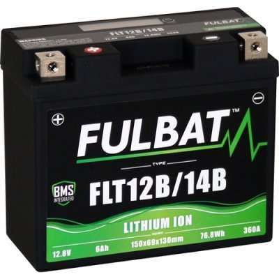 Lítium-ion akkumulátor LiFePO4 YT12B-BS, YT14B-BS FULBAT 12V, 6Ah, 360A, súly 0,82 kg, 150x69x130