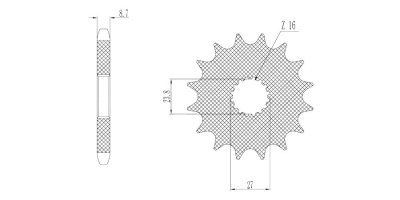lánckerék másodlagos 530-as láncokhoz, SUNSTAR (18 fogú)
