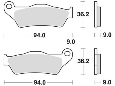 fékpofákok, BRAKING (sinterezett CM55-ös keverék) 2 db/csomag
