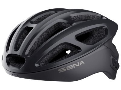 cyklo přilba s headsetem R1, SENA (černá, vel. S)