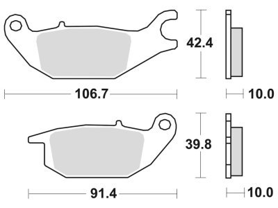 brzdové destičky, BRAKING (semi-metalická směs SM1) 2 ks v balení