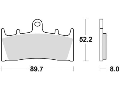 brzdové destičky, BRAKING (sinterová směs CM55) 2 ks v balení