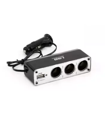 Roztrojka autozapaľovača + USB SOC3