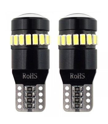 AMiO LED izzók CANBUS 18SMD 3014 + 1SMD 1SMD T10 W5W Fehér 12V/24V