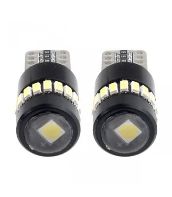 AMiO LED izzók CANBUS 18SMD 3014 + 1SMD 1SMD T10 W5W Fehér 12V/24V