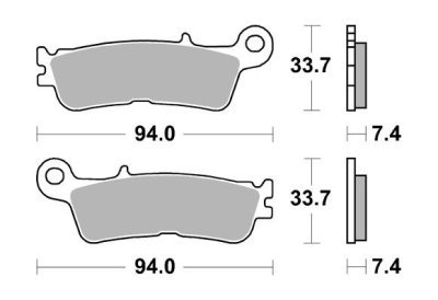 féktárcsák, BRAKING (sinterezett CM44 keverék) 2 db/csomag