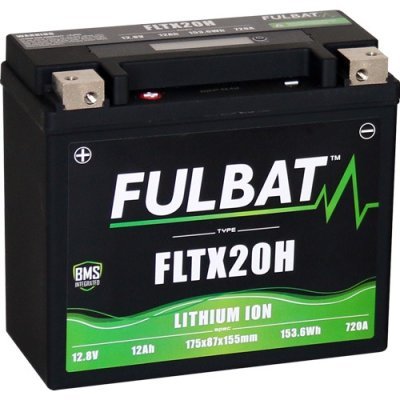 Lítium-ion akkumulátor LiFePO4 YTX20H-BS FULBAT 12V, 12Ah, 720A, súly 1,12 kg, 175x87x155 helyettesíti a típusokat: (YTX20-BS)