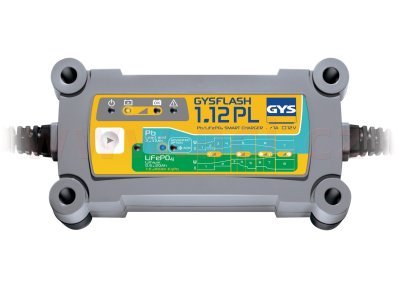 GYSFLASH 1.12 PL töltő, ólom- és lítium akkumulátorok 12 V, 2-32 Ah, lítium 0,5-20 Ah, 1 A