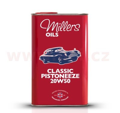 MILLERS OILS Classic Pistoneeze 20W50, motoros ásványolaj (fém retro csomagolásban) 1 l