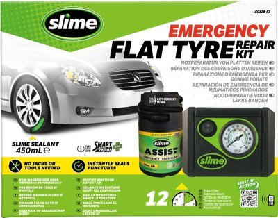 Slime Smart Repair Plus javító készlet – személygépkocsik defektjeihez