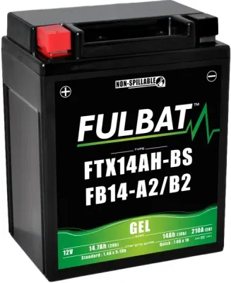 Batéria 12V, FB14-A2 GEL (12N14-4A) 14Ah, 175A, bez údržbová GEL technológia 135x90x167 FULBAT (aktivovaná vo výrobe)