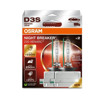 OSRAM xenonová výbojka D3S 66340XN2-2HB NIGHT BREAKER LASER +220% BOX