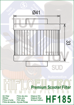 HIFLO FILTRO Olejový filter HF185