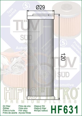 HIFLO FILTRO Olajszűrő HIFLO HF631