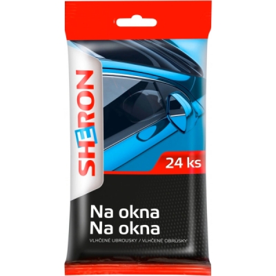 SHERON Vlhčené obrúsky na okno 24ks