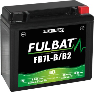 12V-os akkumulátor, FB7L-B/B2 GEL, 12V, 8Ah, 100A, karbantartásmentes GEL technológia 136x76x130 FULBAT (gyárilag aktiválva)