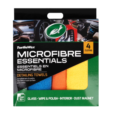 Turtle Wax MICROFIBRE ESSENTIALS 4 PACK 40x30cm