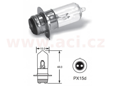 žárovka M5 12V 35/35W halogen (patice PX15d) ELTA