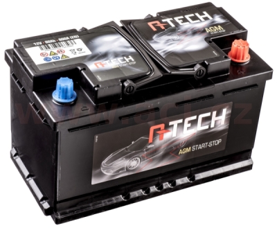 80Ah AGM baterie START-STOP, 800A, pravá A-TECH AGM 315x175x190