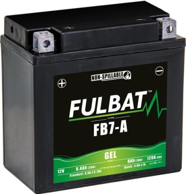 12V, FB7-A GEL akkumulátor, 12V, 8Ah, 120A, karbantartásmentes GEL technológia 135x75x133 FULBAT (gyártáskor aktiválva)