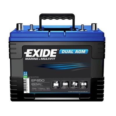 EXIDE DUAL AGM EP650 (új) 12V/75Ah