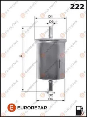 Bränslefilter B4-H2 EUROREPAR 1616214980