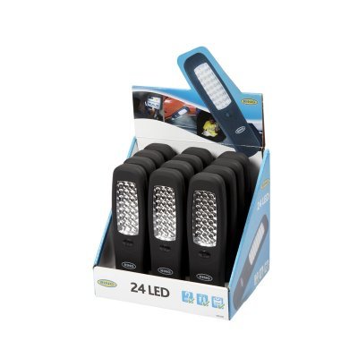 latarka LED (magnes) płaska/3x1,5V AA/
