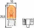 Žárovka WY5W žlutá, 12V 5W