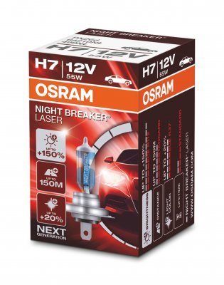 Žiarovka, 12V 55W H7 NIGHT BREAKER® LASER