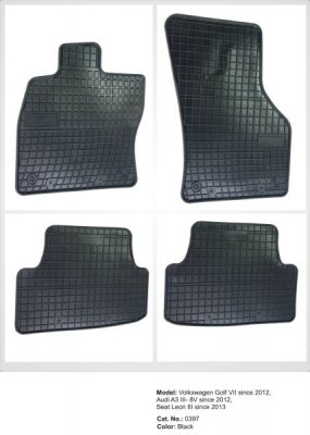 Autorohože gumové čierne VW / SEAT / AUDI  (sada 4ks)