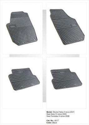 Autorohože gumové čierne ŠKODA / SEAT (sada 4ks)