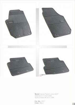 Autorohože gumové čierne ŠKODA / SEAT (sada 4ks)