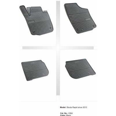 Autorohože gumové čierne SEAT / ŠKODA (sada 4ks)