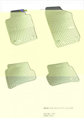 Autorohože gumové čierne SEAT / ŠKODA (sada 4ks)