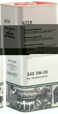 OLEJ FANFARO VAG 5W30 5L SN/CF C3 VW504.00/507.00,